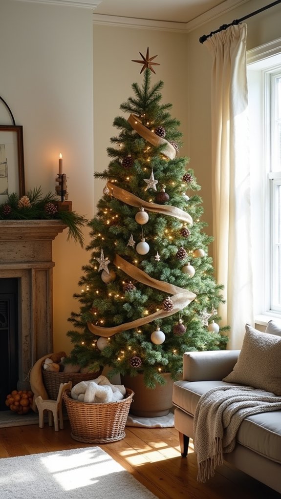 rustic wooden holiday accents