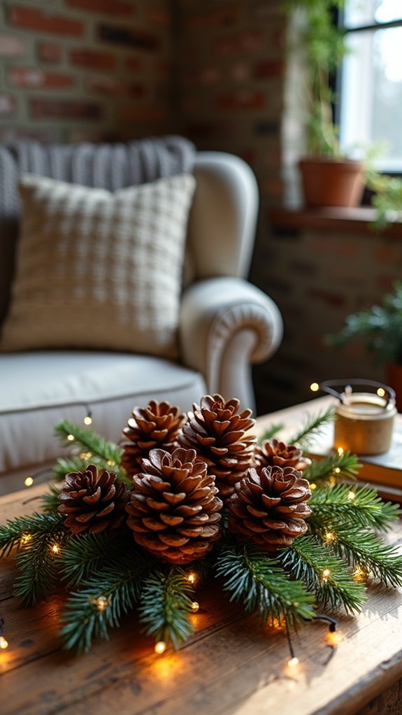 rustic wooden holiday accents
