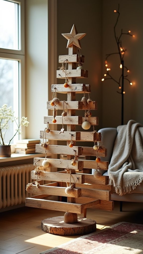 rustic wooden pallet tree