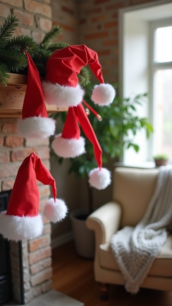 santa hat ornament crafting