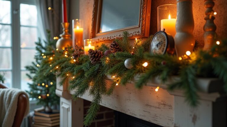 18 Transitional Holiday Mantle Ideas That Shift Seamlessly Into the New Year seamless holiday mantle decor