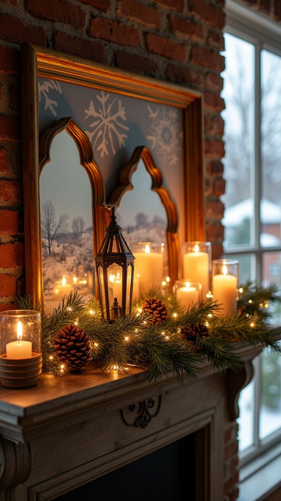 seasonal artwork enhances decor