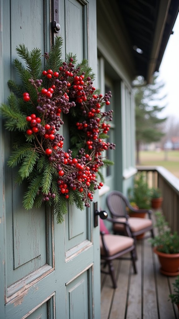 seasonal berry wreath creation