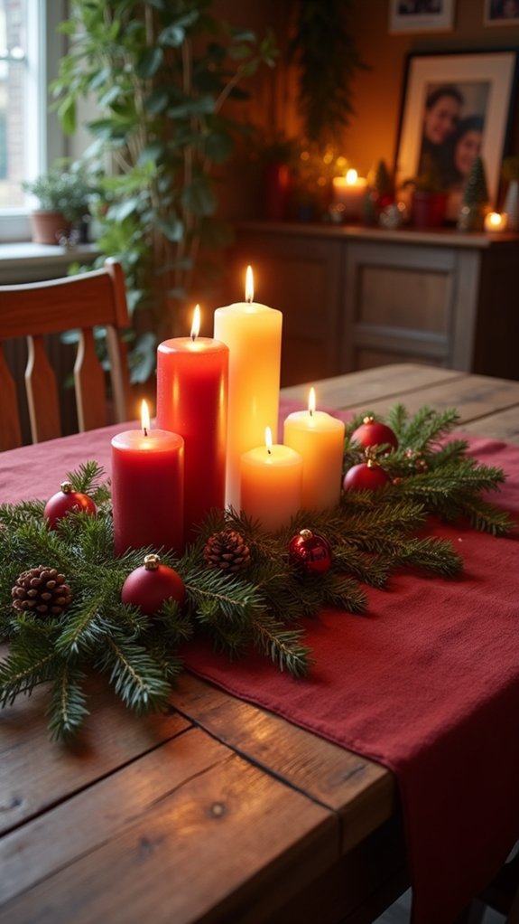 seasonal candlelight family gatherings