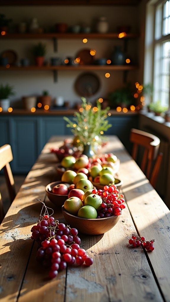 seasonal fruit table decor