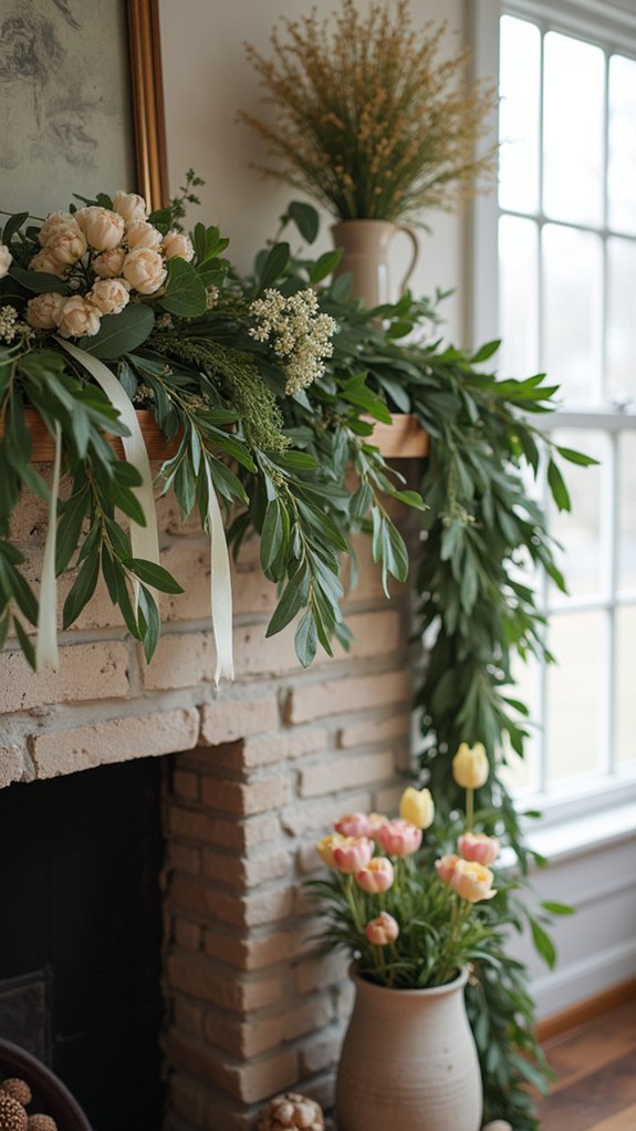seasonal garlands enhance ambiance