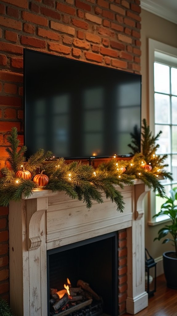 seasonal mantel decor refresh