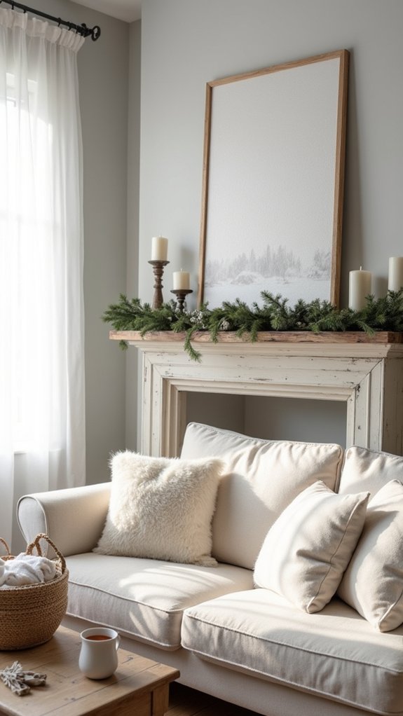 serene white holiday decor