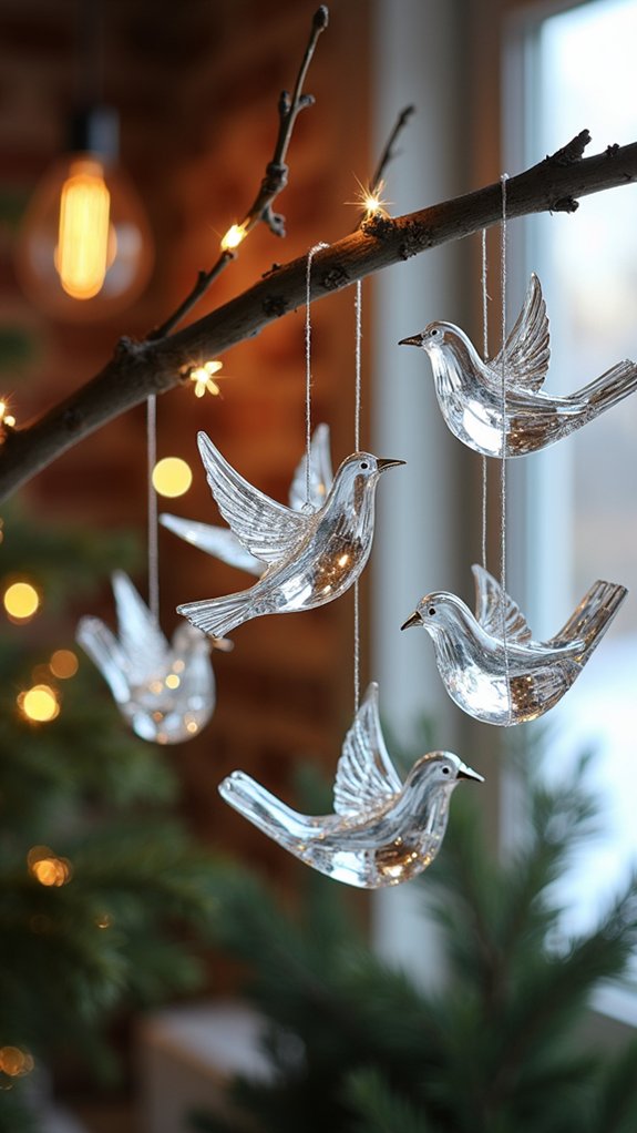 shimmering peace themed ornaments