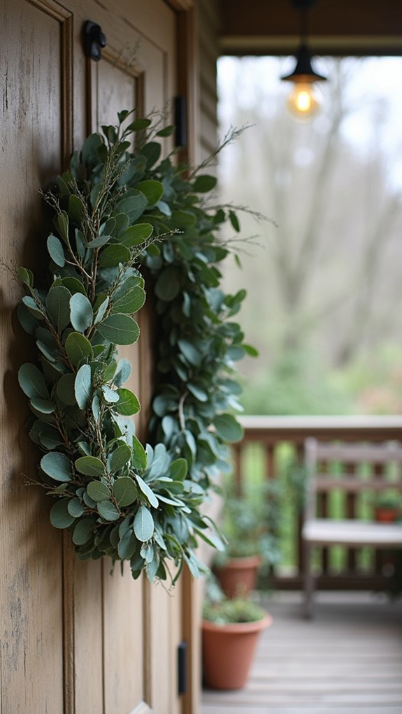 simple eucalyptus holiday wreath
