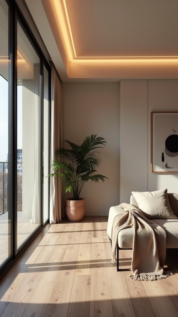 sleek elegant holiday lighting