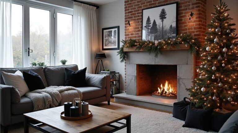 sleek modern black and white decorations