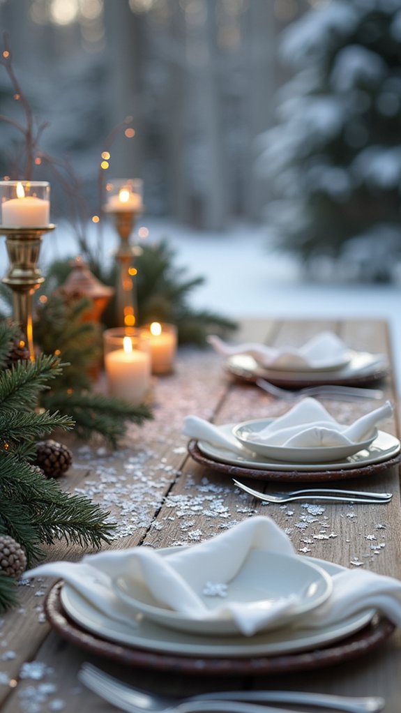 snowflake table decoration ideas