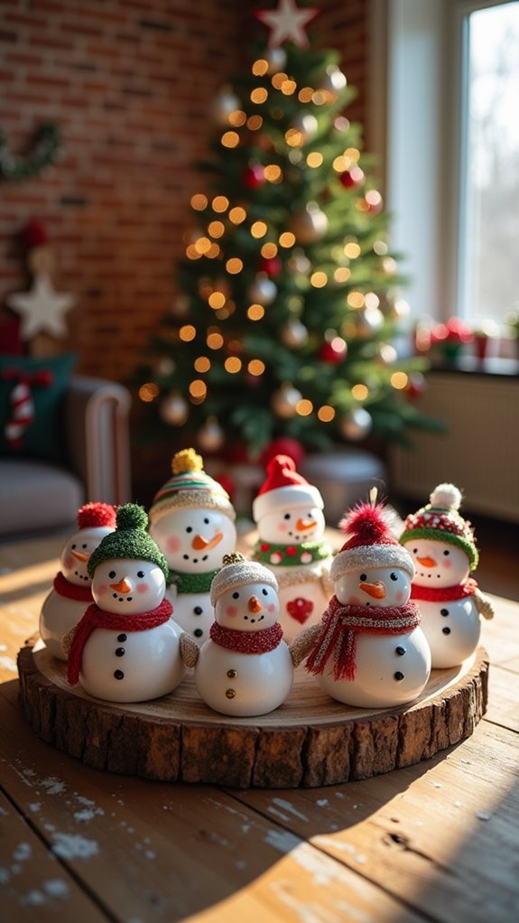 snowman baubles enhance charm