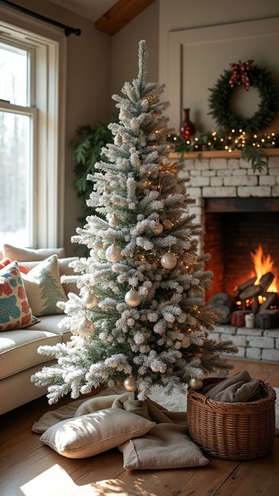 snowy festive home decor