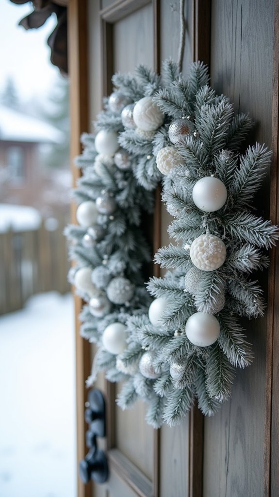 snowy white silver wreath