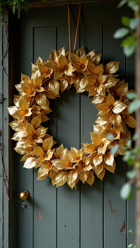 sophisticated gold leaf decor