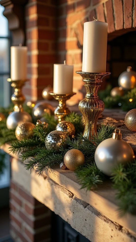sophisticated metallic holiday decor