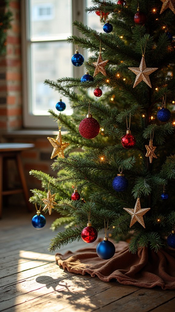 sparkling beaded star ornaments