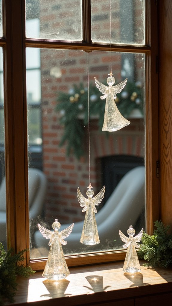 sparkling crystal angel decorations