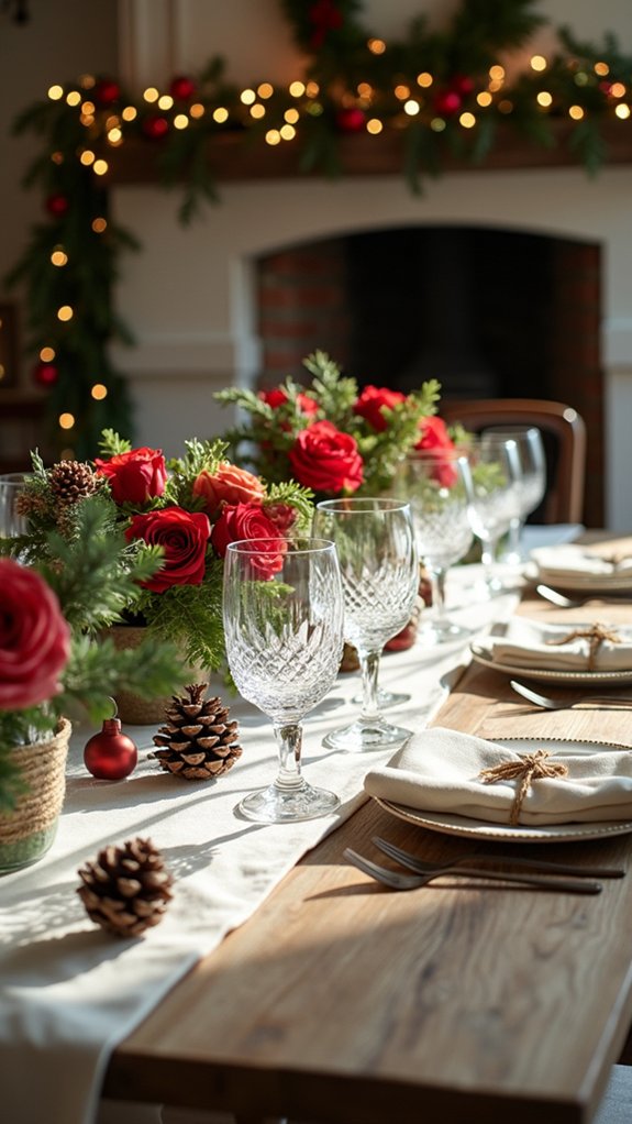 sparkling glassware enhances festivities