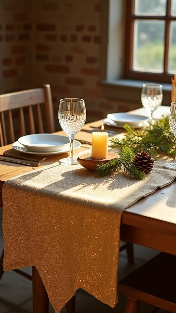 sparkling gold table elegance