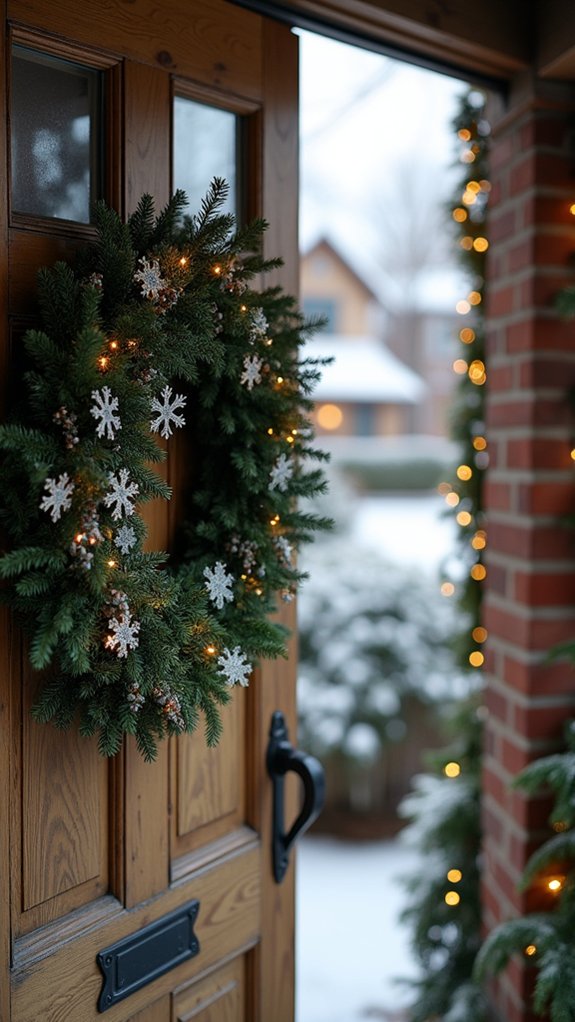 sparkling winter snowflake wreath