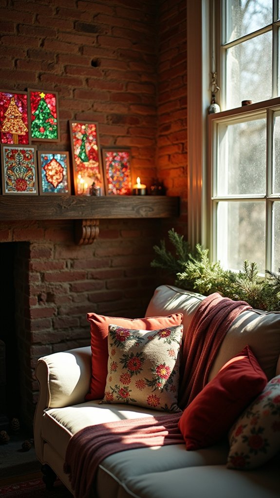 stained glass holiday display