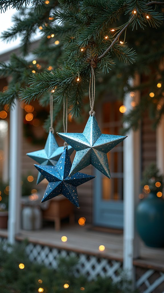 starry night paper mache ornaments