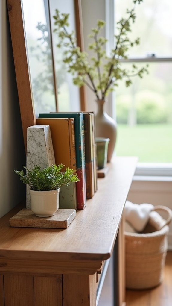 stylish bookends enhance decor
