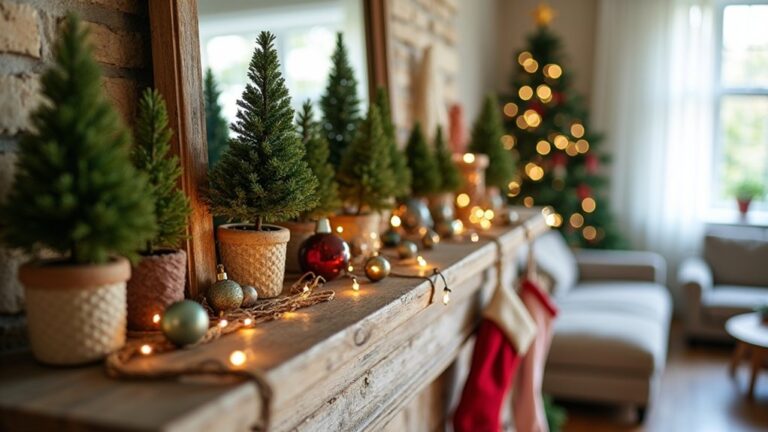 20 Space-Saving Small Mantle Christmas Decor Ideas That Look Big on Style stylish small christmas decor