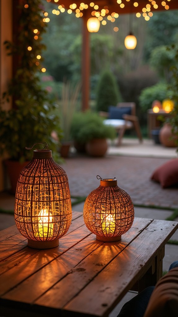 sustainable festive bamboo lanterns