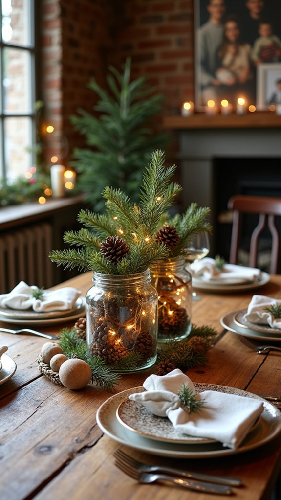 sustainable holiday table decor