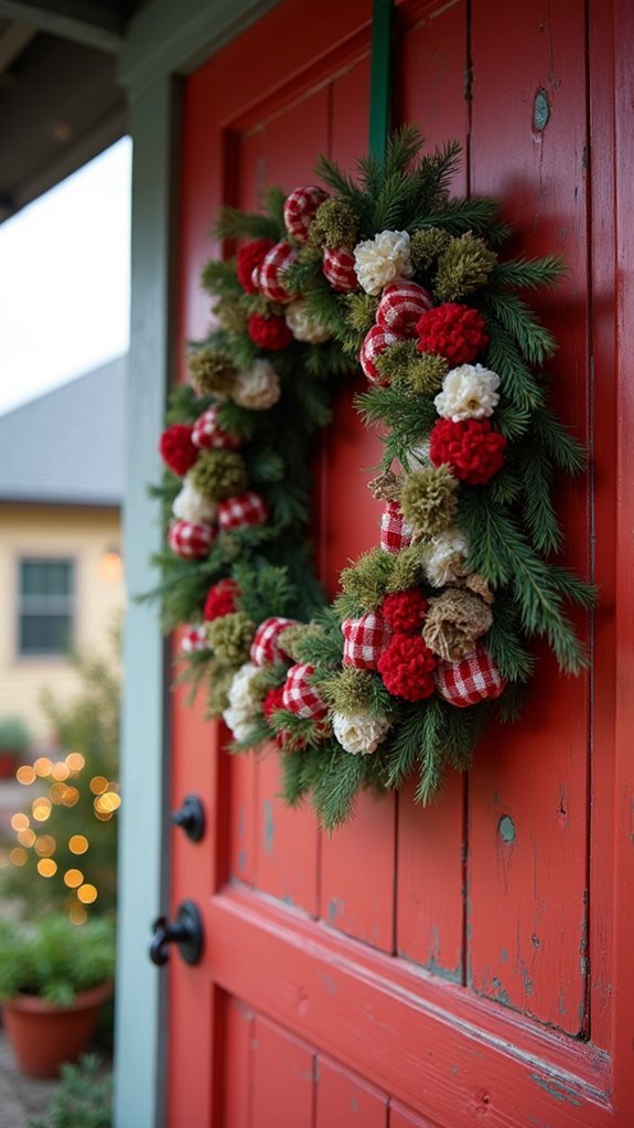 sustainable upcycled fabric wreath