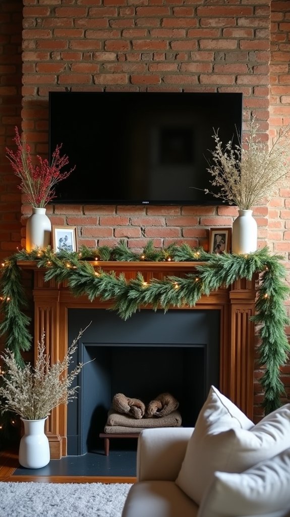 symmetrical mantel decor harmony
