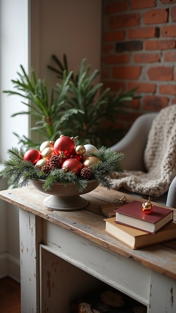 themed christmas baubles arrangement