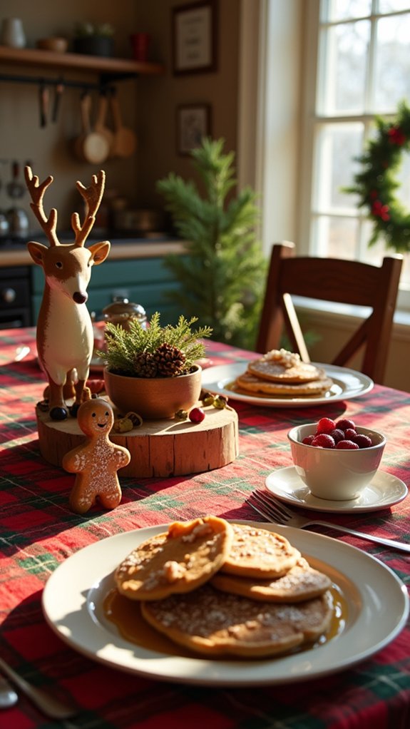 themed festive breakfast display