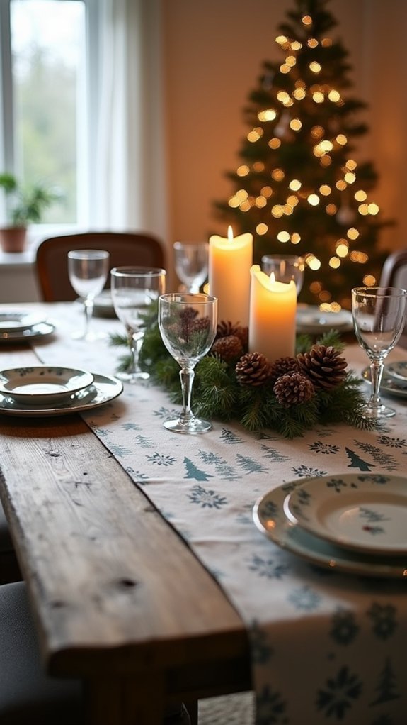 themed festive table runners