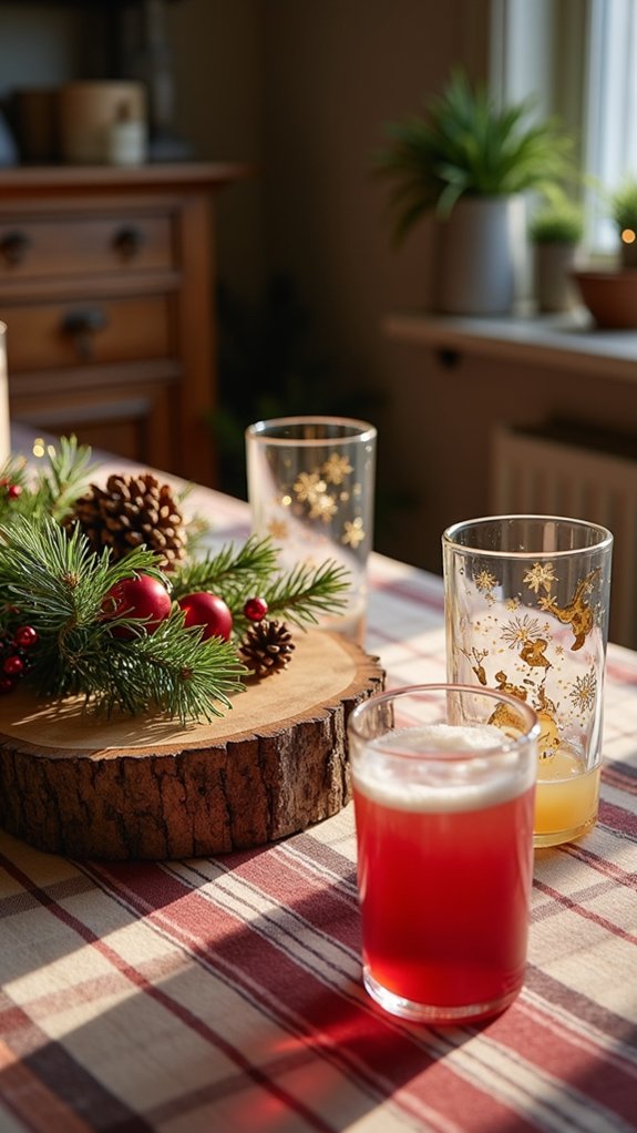 themed holiday glassware charm