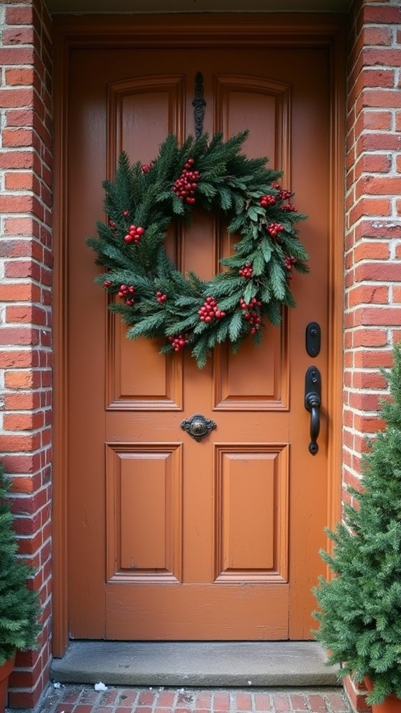 timeless holiday door decoration