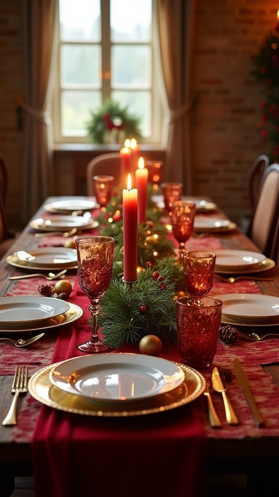 timeless red and gold elegance