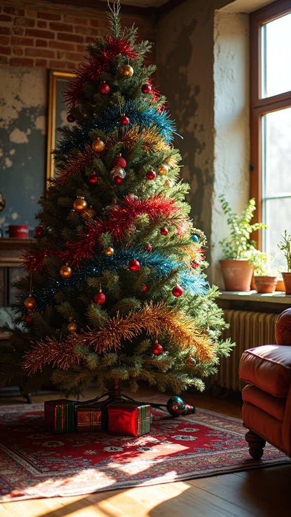 tinsel adds festive vibrancy