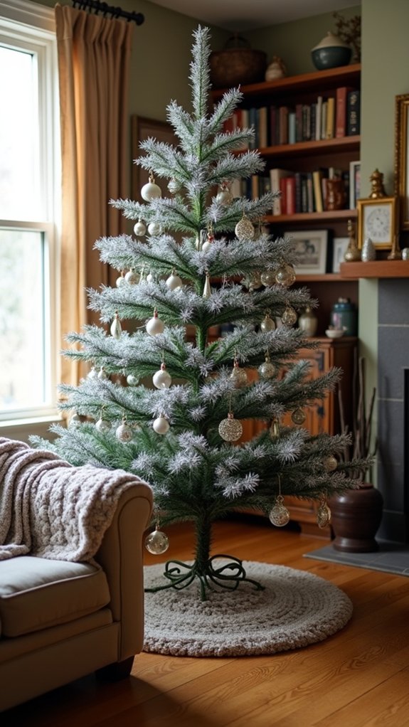 tinsel tree holiday decor