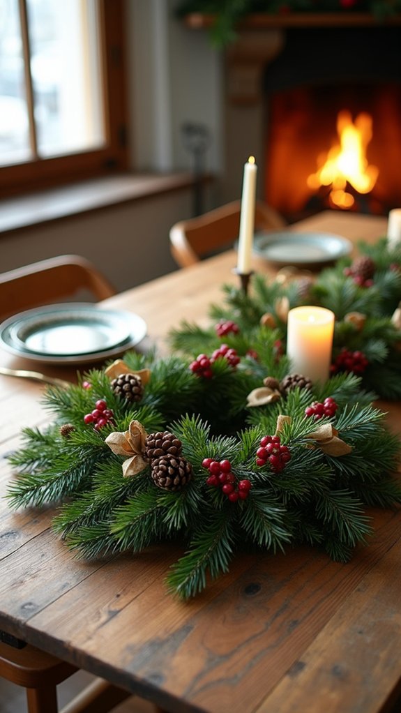 traditional evergreen holiday decor