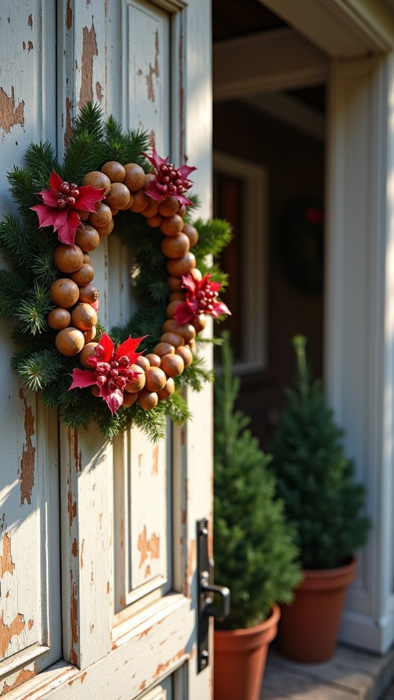 traditional holly berry wreath