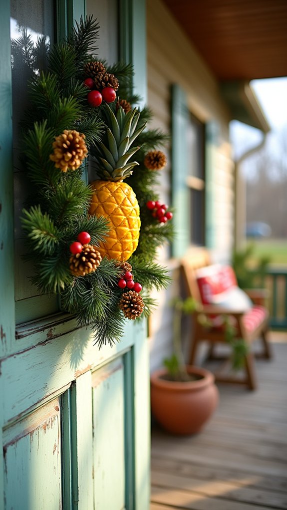 tropical pineapple holiday wreath