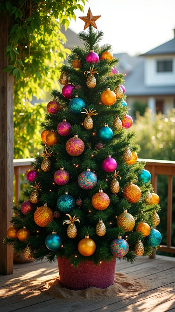 tropical tree holiday decorations