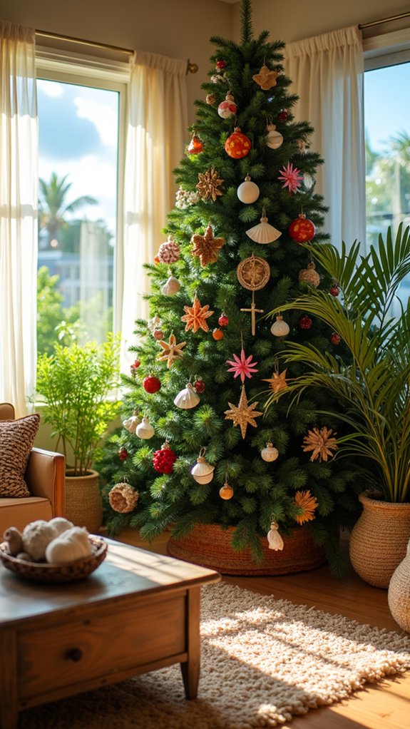 tropical vacation ambiance created