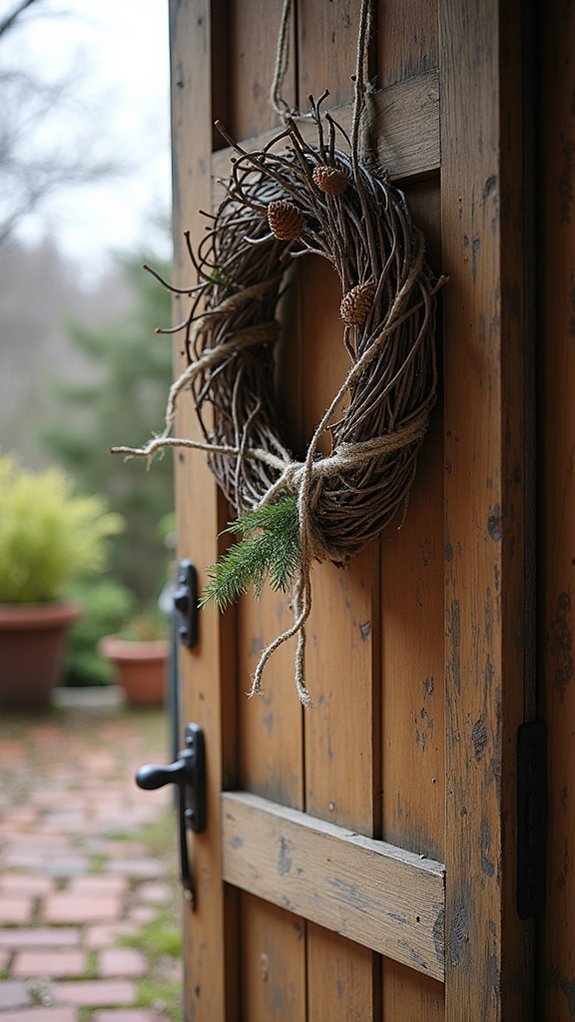 twine wrapped twig wreath diy