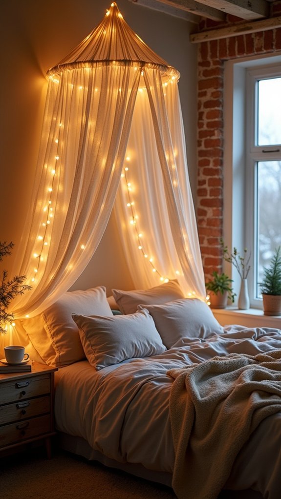 twinkling lights cozy retreat